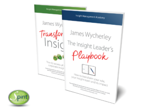 Insight Management Academy, design and artwork of two books Transforming Insight and the Insight Leader's Playbook by James Wycherley