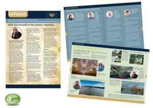Summer InTouch Newsletter 2025 including design of 120 years logo